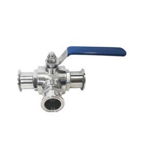 valve SS Sanitary Ball Valve 3 way Tc End